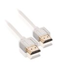 High Speed HDMI Kabel mit Ethernet HDMI Anschluss - HDMI Anschluss 1.00 m Weiss