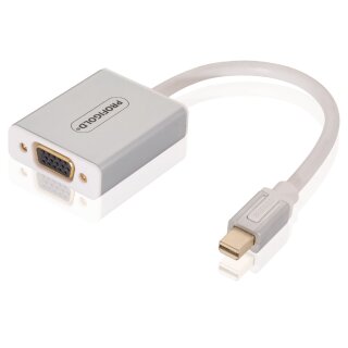 Mini Displayport-Kabel Mini Displayport Stecker - VGA female 0.20 m Weiss