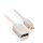 Mini Displayport-Kabel Mini Displayport Stecker - Displayport female 0.20 m Weiss