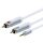 Stereo-Audiokabel 3.5 mm male - 2x RCA male 1.00 m Weiss