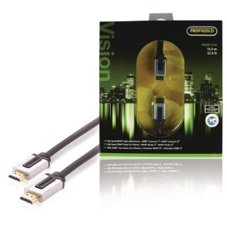 High Speed HDMI Kabel mit Ethernet HDMI Anschluss - HDMI Anschluss 10.0 m Schwarz