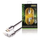 High Speed HDMI Kabel mit Ethernet HDMI Anschluss - HDMI Anschluss drehbar 1.00 m Schwarz