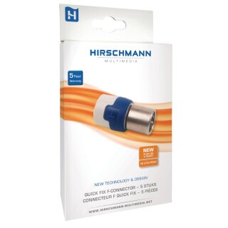 F-Stecker 7.0 mm Male Metall Weiss/Blau