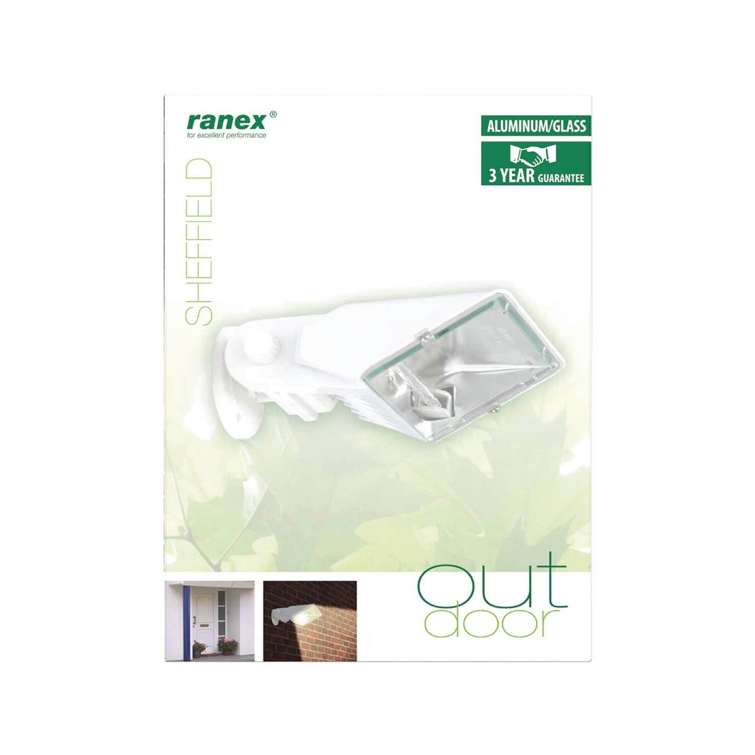 Outdoor-Halogen-Wandleuchte 300 W Weiss, 14,49