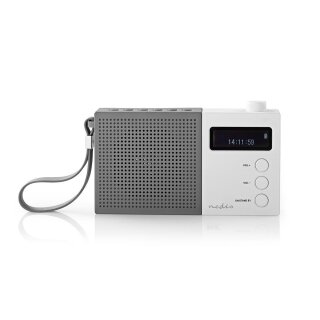 Digital Radio DAB+ | 4,5 W | UKW | Uhr und Alarm  | Grau/Weiß