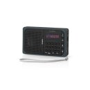 UKW-Radio | 3,6 W | USB-Anschluss und microSD-Kartensteckplatz | Schwarz/Grau