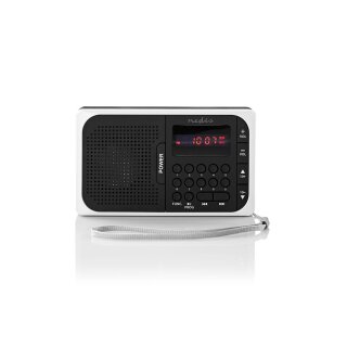 UKW-Radio | 3,6 W | USB-Anschluss und microSD-Kartensteckplatz | Schwarz/Weiß
