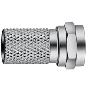 F-Stecker 7 mm Male Silber