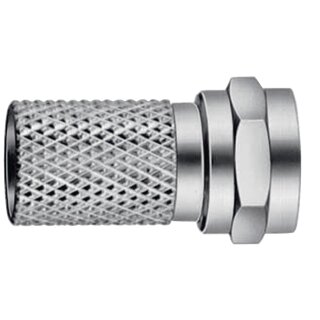 F-Stecker 7.0 mm Male Metall Silber