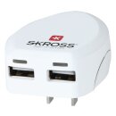USA Amerika United States Reisestecker Reise Adapter Strom Stecker + 2x USB Ladegerät