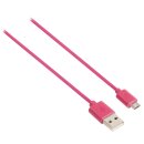 USB 2.0 Kabel USB A male - Micro-B male rund 1.00 m Rosa