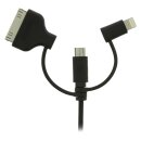 3-in-1-Sync und Ladekabel USB A male - Micro-B male 1.00 m Schwarz
