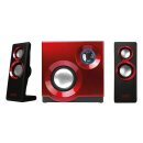 Lautsprecher 2.1 3.5 mm 60 W Rot/Schwarz