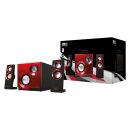 Lautsprecher 2.1 3.5 mm 60 W Rot/Schwarz