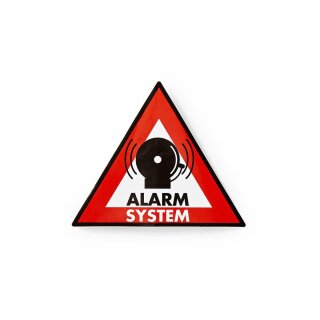 5 Stück Aufkleber Alarm System Alarmanlage innen Hinweis Diebstahlschutz