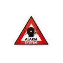 5 Stück Aufkleber Alarm System Alarmanlage innen...