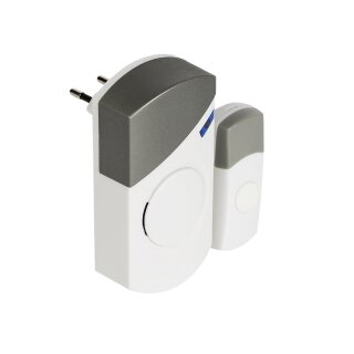 Funktürklingel-Set mit Netzteil 70 dB Weiss/Grau