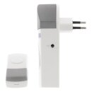 Funktürklingel-Set mit Netzteil 70 dB Weiss/Grau