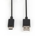 USB 2.0 Kabel USB-C male - USB A male 1 m Schwarz
