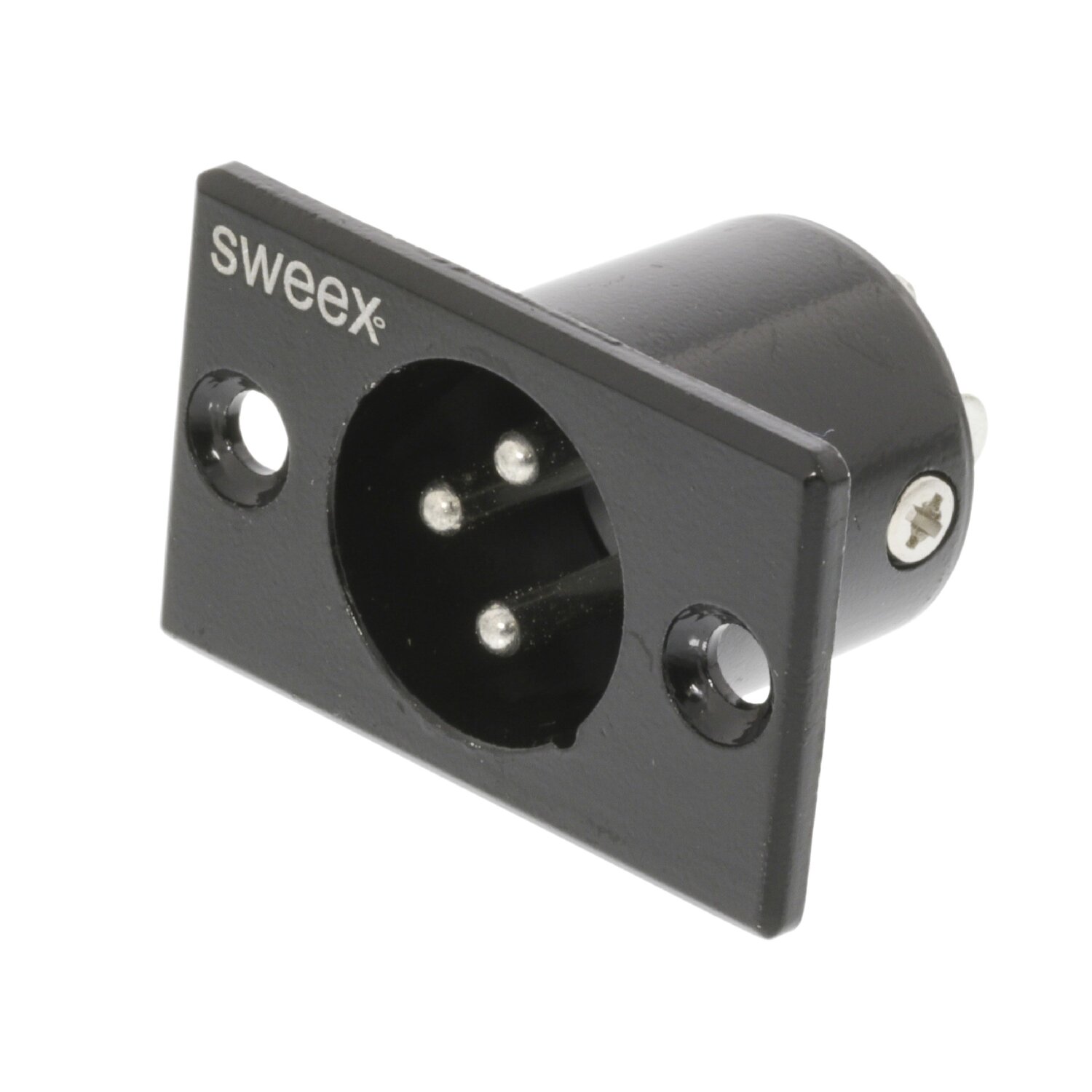 Stecker XLR 3-Pin Male Schwarz, 0,85