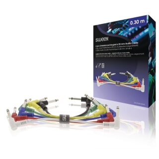 Mono-Audio-Kabel 6.35 mm male - 6.35 mm male 0.30 m Dunkelgrau