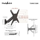 Vertikale TV-Wandhalterung | 29 – 55" | Max. 20 kg | 345 mm vertikaler Bewegungsumfang