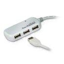 USB-Hub + 12 Meter Kabel USB 2.0 4 Port Ports Verteiler Weiche Splitter