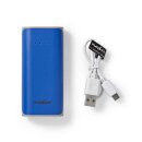 Powerbank | 5000 mAh | 1x USB A-Ausgang 1.0 A | Micro-USB-Eingang | Blau
