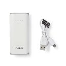 Powerbank | 5000 mAh | 1x USB A-Ausgang 1.0 A | Micro-USB-Eingang | Weiß