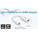 Mini Displayport-Kabel Mini Displayport Stecker - HDMI Anschluss 0.15 m Weiss