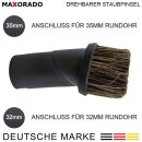 Naturhaar Staubsauger Staubbürste Staubpinsel Saugpinsel Möbelbürste 32mm 35mm für Bosch Siemens Miele Kärcher etc.