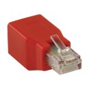 CAT6-Netzwerkadapter RJ45 (8P8C) male - RJ45 (8P8C) female Rot