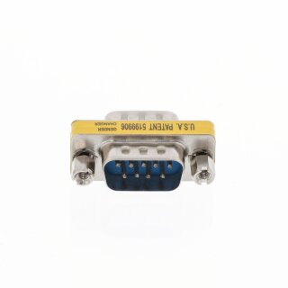 Seriell Adapter D-Sub 9-pol. male - D-Sub 9-pol. male Metall