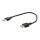 USB A male - USB A female Schwarz