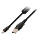 USB 2.0 Kabel USB A male - Minolta 8-pol. male 2.00 m Schwarz