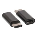 USB 2.0 Adapter USB-C male - USB Micro B female Schwarz