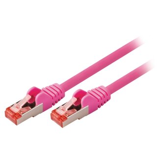 CAT6 S/FTP-Netzwerkkabel RJ45 (8P8C) male - RJ45 (8P8C) male 7.50 m Rosa