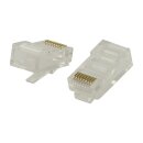 Stecker RJ45 Solid UTP CAT5 Male PVC Transparent