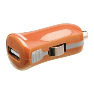 Auto-Ladegerät 1-Ausgang 2.1 A USB Orange