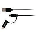 2-in-1-Sync und Ladekabel USB A male - Micro-B male 1.00 m Schwarz