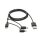 3-in-1-Sync und Ladekabel USB A male - Micro-B male 1 m Schwarz Type-C Adapter / Lightning-Adapter