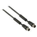 Koaxkabel 100 dB Koax-Stecker - Koax-Kupplung 10.0 m Schwarz