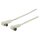 Koaxialkabel abgewinkelt Koax-Stecker - Koax-Kupplung 1.00 m Weiss