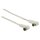 Koaxialkabel abgewinkelt Koax-Stecker - Koax-Kupplung 1.00 m Weiss
