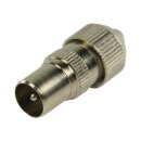 Koax Male Metall Silber