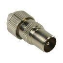 Koax Male Metall Silber
