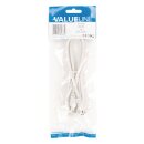 Antennenkabel F-male - Koax-Stecker 1.00 m Weiss