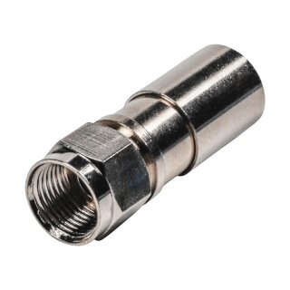 F-Stecker 5.5 mm Male Metall Silber