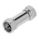 Coax-Adapter F F-male - F-male Silber