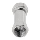 Coax-Adapter F F-male - F-male Silber